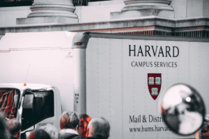 A truck of Harvard Campus Services