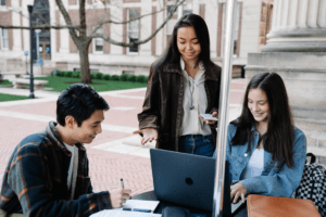 Group of students studying