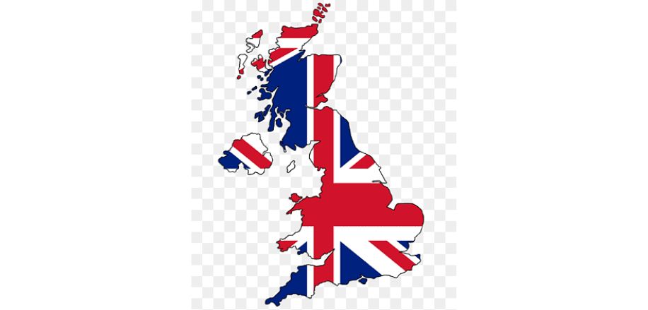 UK map with flag